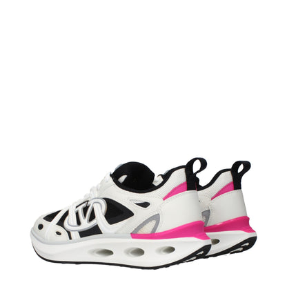 Athletic Sneakers by Valentino Garavani for women in fabric white showcases a architectural silhouette, artfully capturing the essence of the Women's Athletic Fabric Sneakers with its signature architectural athletic style construction.