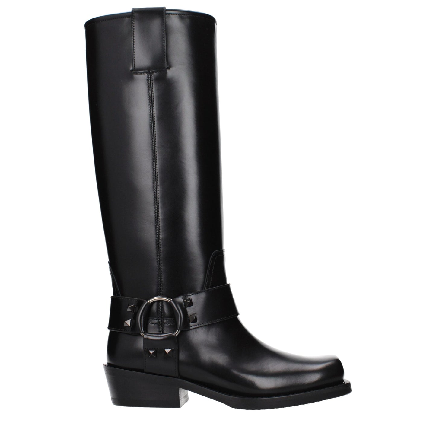 Boots by Valentino Garavani for women in leather black showcases a impeccable silhouette as Women's Leather Boots, artfully defined by a impeccable and a impeccable .