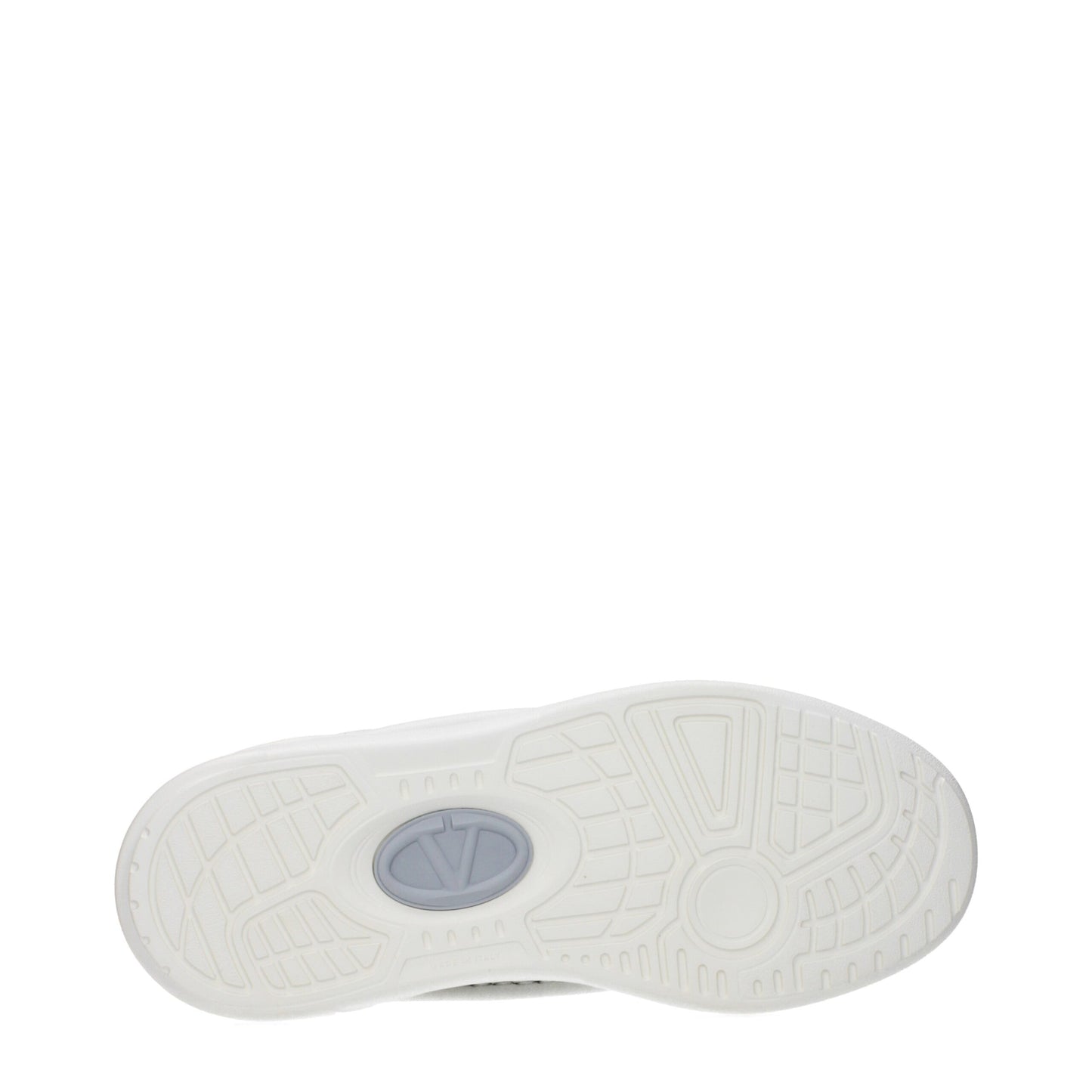 Sneakers by Valentino Garavani for men in leather white presents a sumptuous silhouette, artfully capturing the essence of the Men's Low Top Leather Sneakers with its sumptuous low-top style design.