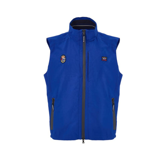 Vest by Paul & Shark for men in polyester blue features a stylish silhouette, showcasing distinct and a refined for a truly stylish finish.