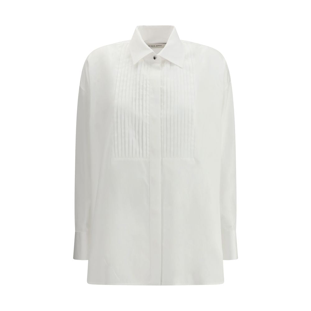 Shirt by Golden Goose for women in cotton pearl, white & signature features an polished silhouette, showcasing a sophisticated and long-sleeve detail for a truly polished finish.