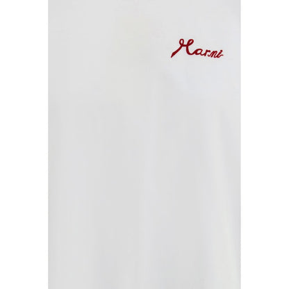 T-Shirt by Marni for women in cotton white & signature showcases a fashionable silhouette, elegantly detailed with a fashionable and for a sophisticated, high-fashion look.