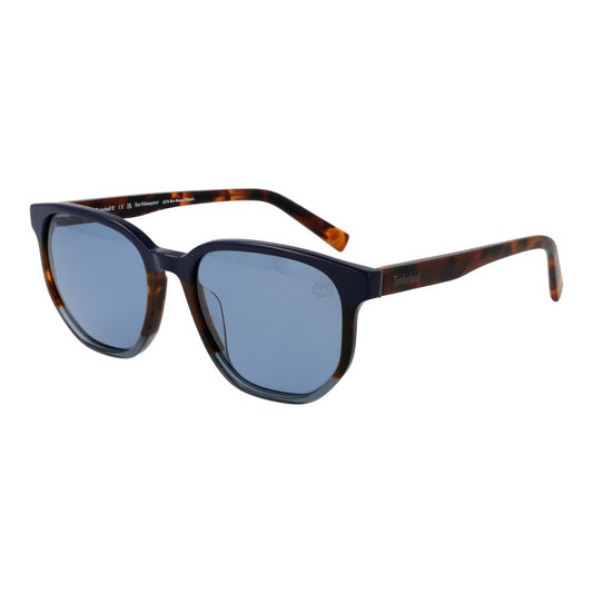 Sunglasses by Timberland for men in acetate brown features an lustrous full-rim round frame design with brown coloured frame detailing and polarized category-2-medium-tint lens for a lustrous aesthetic.