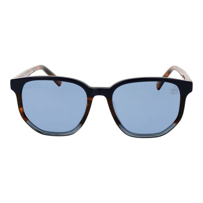 Sunglasses by Timberland for men in acetate and brown presents a sumptuous silhouette, featuring brown coloured frame and full-rim round frame design with polarized category-2-medium-tint lens for a sumptuous look.