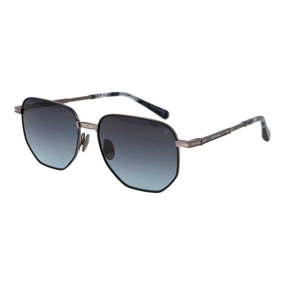 Scotch & Soda Geometric Non-Polarized Dark-Tint Metal Sunglasses - Black