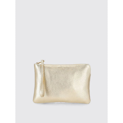 Coccinelle Leather Clutch Handbag - Gold