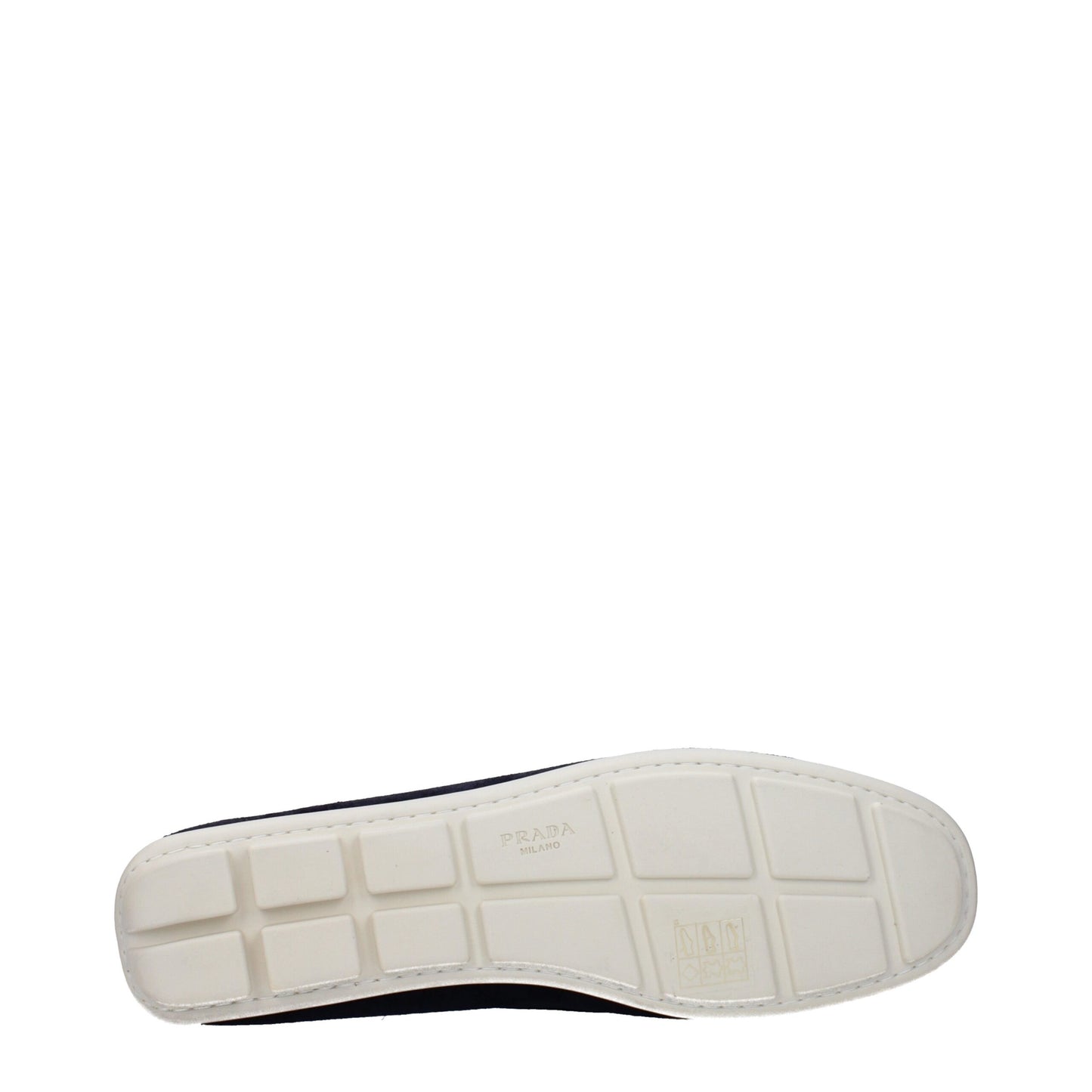 Flat Loafer Slip-On Shoes by Prada for women in suede leather blue features an dynamic silhouette from the Women's Suede Leather Flat Loafer Slip-On Shoes collection, defined by a dynamic and flat for a dynamic look.