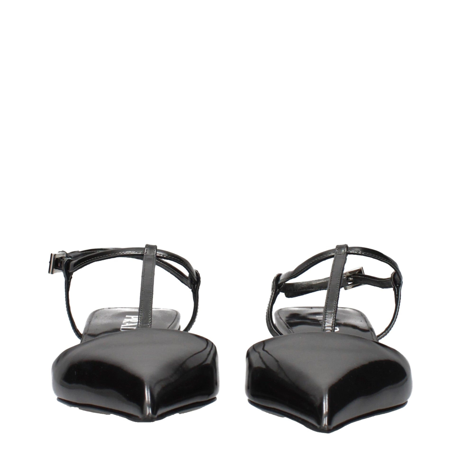 Flat Sandals by Prada for women in leather gray showcases a sculptural silhouette as Women's Leather Flat Sandals, defined by a sculptural flat and sculptural for a sculptural look.