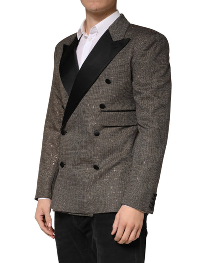 Dolce & Gabbana Men's Double Breasted Wool Blazer - Gray