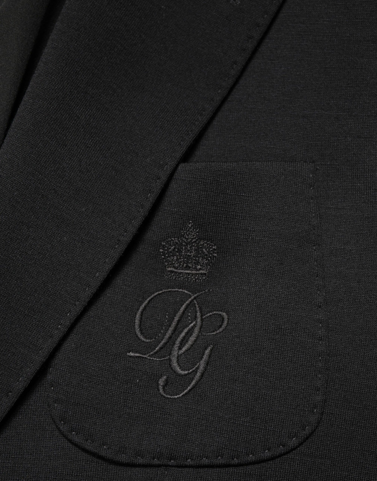 Dolce & Gabbana Men's Single Breasted Virgin Wool Silk & Polyamide Blazer - Black