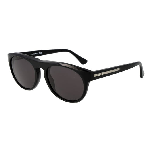 Sunglasses by Web for men in acetate and black featuring an opulent full-rim round frame design with a sophisticated black coloured frame finish and high-performance blue-filter category-3-dark-tint lens.