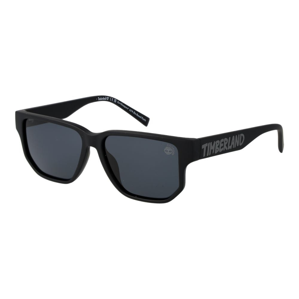 Sunglasses by Timberland for unisex in and black presents a sumptuous silhouette, featuring black coloured frame and rectangle full-rim frame design with polarized category-3-dark-tint lens for a sumptuous look.
