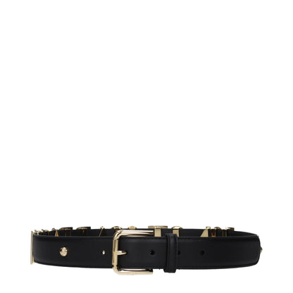 Belt by Dolce & Gabbana for women in leather black features a artisanal-chic design, artfully capturing the essence of the Leather Belt with a artisanal-chic finish.