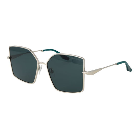 This Sunglasses by Trussardi for women in metal silver presents a sumptuous silhouette, showcasing a sumptuous full-rim frame design in silver coloured frame and high-performance non-polarized category-3-dark-tint lens.