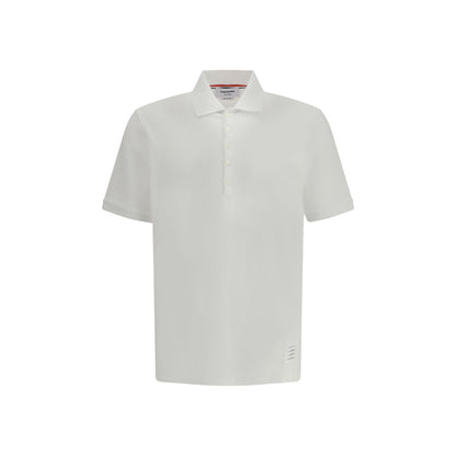 Sweater by Thom Browne for men in cotton white, signature & monogram showcases an masterful silhouette, artfully detailed with a masterful and for a sophisticated, premium finish.