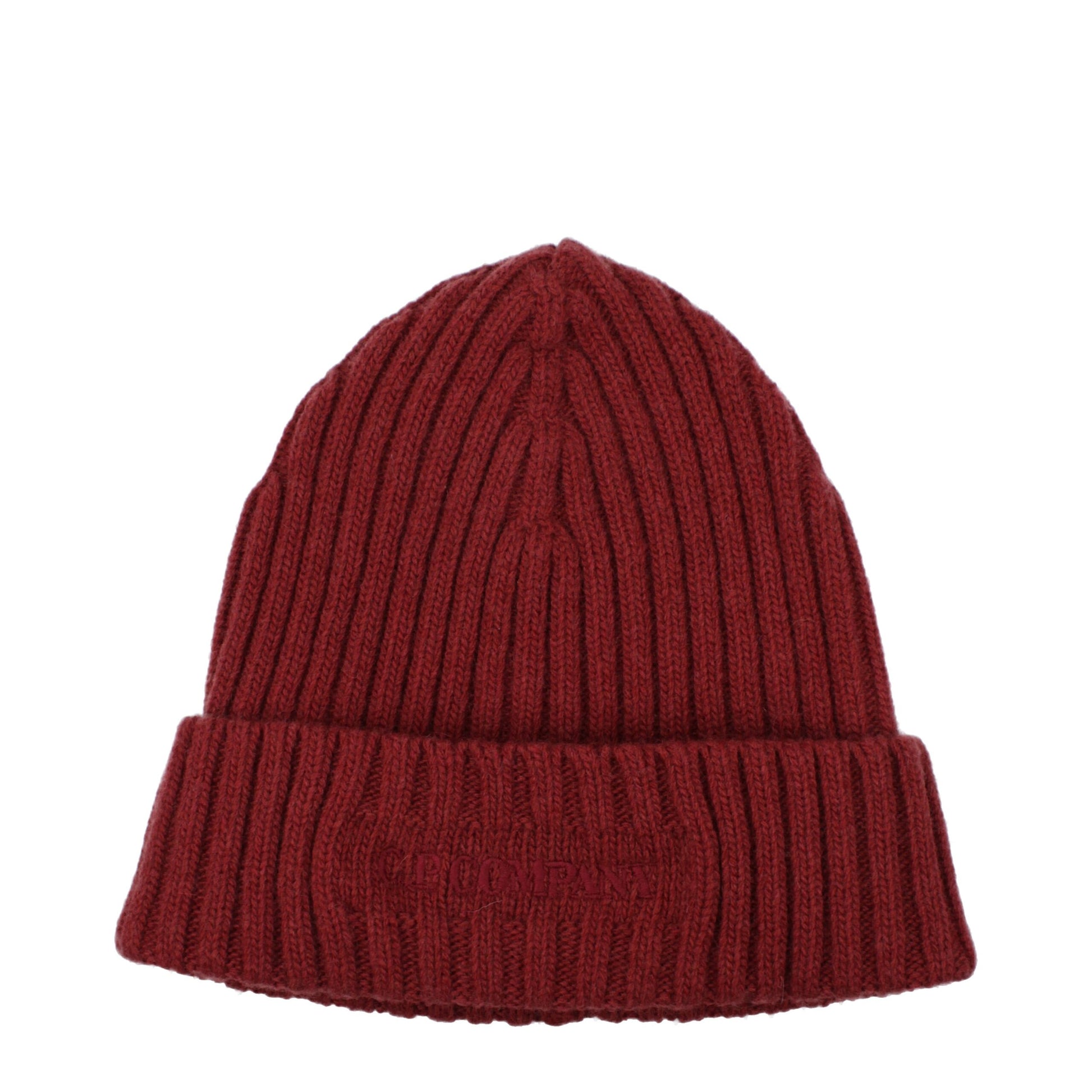Beanie Hat by C.P. Company for men in wool red features a athleisure-luxe silhouette, artfully capturing the essence of the athleisure-luxe Wool Beanie Hat design for a sophisticated look.