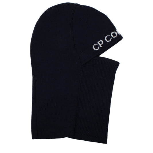 Beanie Hat by C.P. Company for men in virgin wool blue features a refined luxury silhouette, artfully capturing the essence of the refined luxury Virgin Wool Beanie Hat design for a sophisticated, premium look.