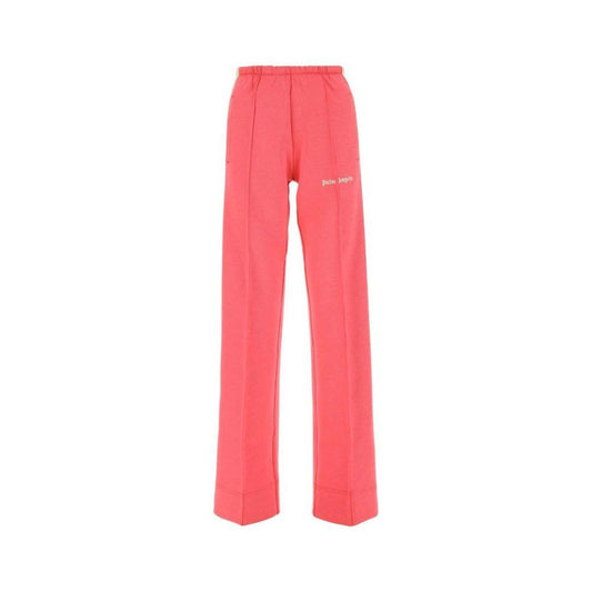 Casual Pants by Palm Angels for women in cotton multicolor presents a tailored silhouette, showcasing a tailored slim and long cut with a refined mid rise for a truly tailored aesthetic.