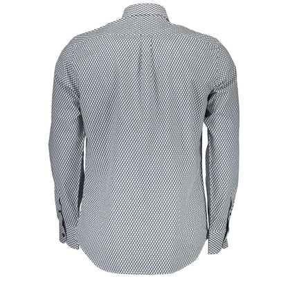 Shirt by Harmont & Blaine for men in cotton blue & patterned presents a discerning silhouette, showcasing a sophisticated and for a truly discerning finish.