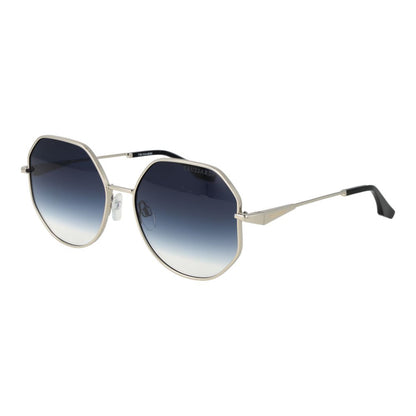 Trussardi Rectangle Gradient Dark-Tint Metal Sunglasses - Silver