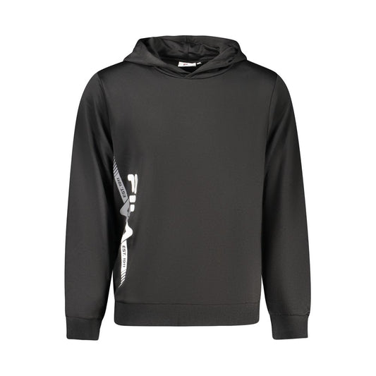 Sweatshirt by Fila for men in polyester black features an provocated silhouette, detailed with a provocated and a refined for a sophisticated aesthetic.