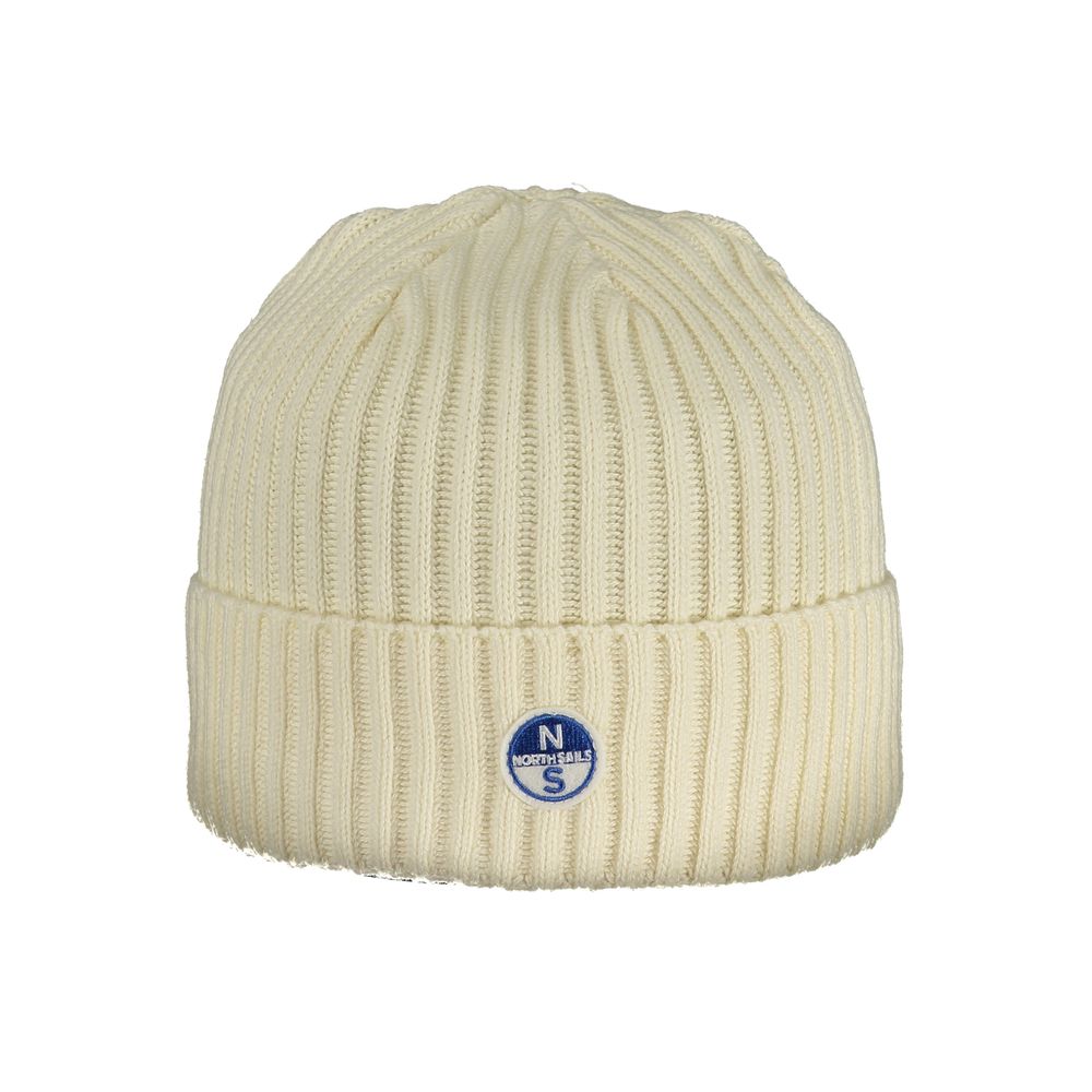 Beanie Hat by North Sails for men in cashmere lana wool blend azzurro & white presents a sleek silhouette, showcasing the sleek texture and refined craftsmanship of the Crisp Cashmere Lana Wool Blend Beanie Hat collection.
