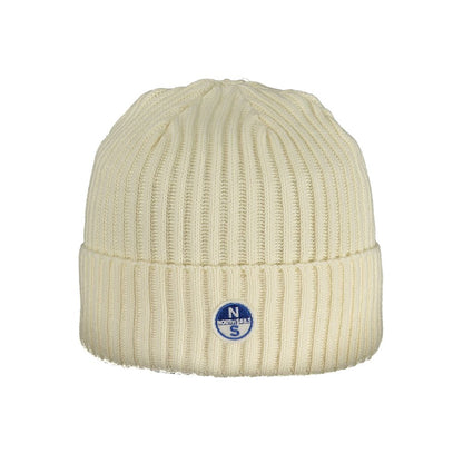 Beanie Hat by North Sails for men in cashmere lana wool blend azzurro & white presents a sleek silhouette, showcasing the sleek texture and refined craftsmanship of the Crisp Cashmere Lana Wool Blend Beanie Hat collection.