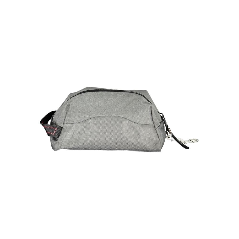 North Sails Cotton Leather & Polyester Travel Toiletry Bag - Gray White