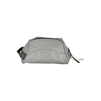 North Sails Cotton Leather & Polyester Travel Toiletry Bag - Gray White