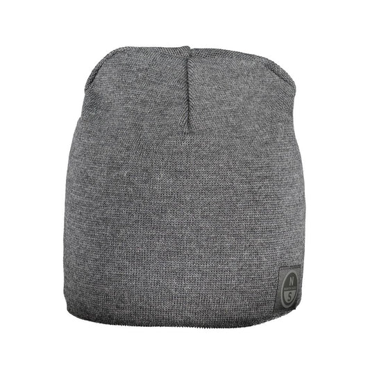 Beanie Hat by North Sails for men in lana wool & polyester gray presents a sleek silhouette, showcasing the sleek texture and refined craftsmanship of the Lana Wool & Polyester Beanie Hat collection.