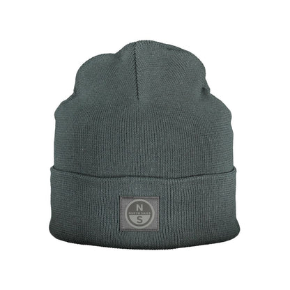 Beanie Hat by North Sails for men in polyester leather green features a distinguished knit construction, showcasing the sophisticated silhouette and distinguished finish of the Polyester Leather Beanie Hat.