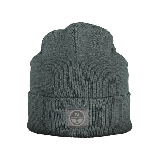 Beanie Hat by North Sails for men in polyester leather green features a distinguished knit construction, showcasing the sophisticated silhouette and distinguished finish of the Polyester Leather Beanie Hat.