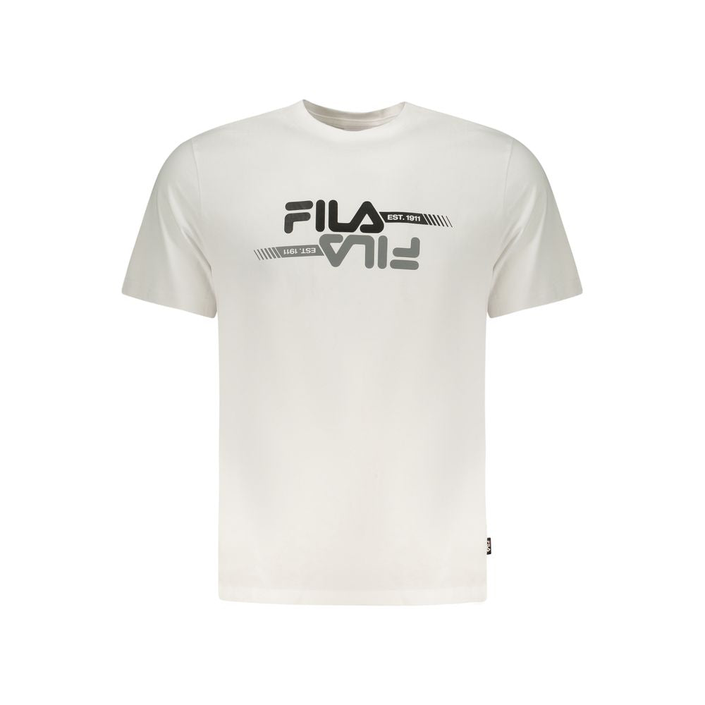 T-Shirt by Fila for men in cotton polyester blue & white features an edgy silhouette, meticulously detailed with a sophisticated cap-sleeve and for a truly edgy finish.
