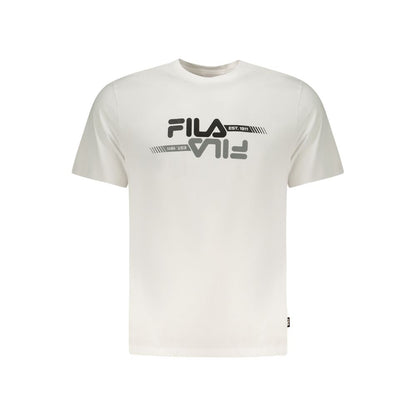 T-Shirt by Fila for men in cotton polyester blue & white features an edgy silhouette, meticulously detailed with a sophisticated cap-sleeve and for a truly edgy finish.