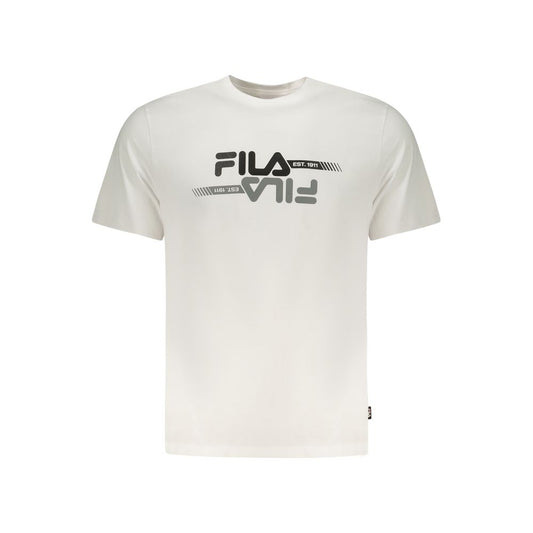 T-Shirt by Fila for men in cotton polyester blue & white features an edgy silhouette, meticulously detailed with a sophisticated cap-sleeve and for a truly edgy finish.