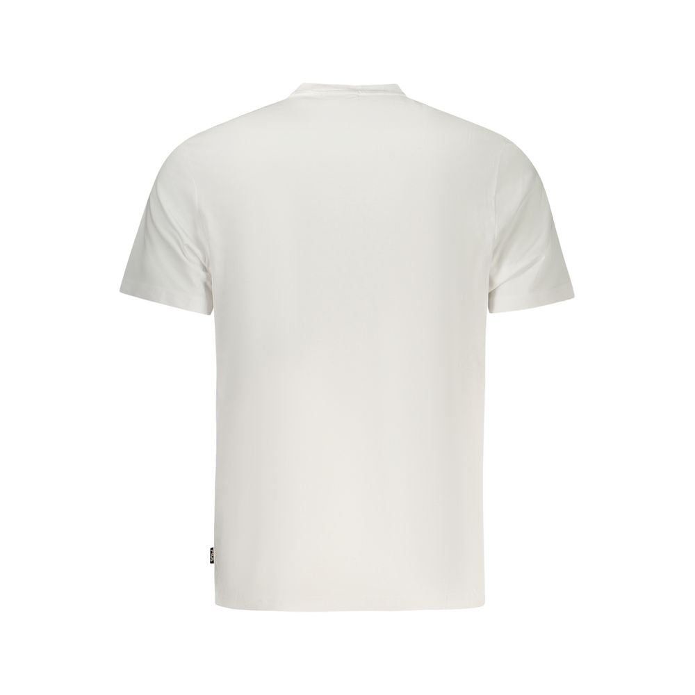 T-Shirt by Fila for men in cotton polyester blue & white showcases a chic silhouette, artfully detailed with a chic and for a chic finish.
