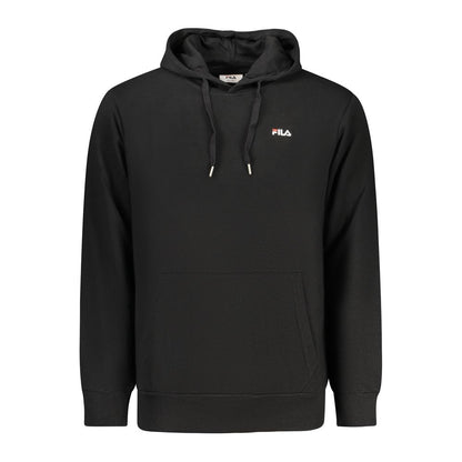 Sweatshirt by Fila for men in cotton polyester black showcases a slouchy chic silhouette, artfully detailed with a slouchy chic and for a slouchy chic finish.