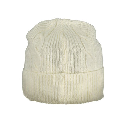 Beanie Hat by North Sails for women in polyamide viscose & cotton white presents a sleek silhouette, showcasing the sleek texture and refined craftsmanship of the Polyamide Viscose & Cotton Beanie Hat collection.