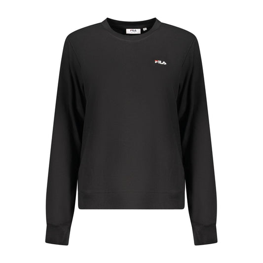 Hooded Sweatshirt Hoodie by Fila for women in organic cotton & viscose black & blue features an luminous silhouette, showcasing a sophisticated hooded neckline and long-sleeve for a truly luminous look.