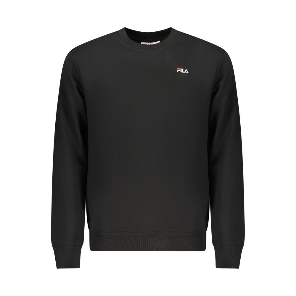 Sweatshirt by Fila for men in polyester polyurethane cotton black showcases a slouchy chic silhouette, artfully detailed with a slouchy chic and for a slouchy chic finish.