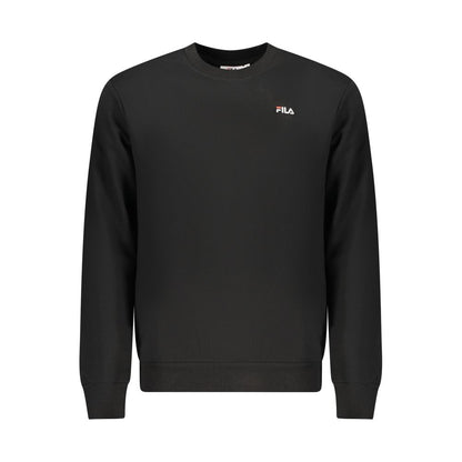 Sweatshirt by Fila for men in polyester polyurethane cotton black showcases a slouchy chic silhouette, artfully detailed with a slouchy chic and for a slouchy chic finish.