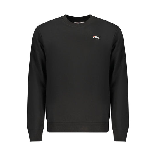 Sweatshirt by Fila for men in polyester polyurethane cotton black showcases a slouchy chic silhouette, artfully detailed with a slouchy chic and for a slouchy chic finish.