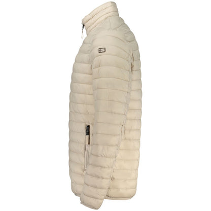 Puffer Jacket by Norway 1963 for men in polyamide beige presents a effortlessly chic silhouette, showcasing a sophisticated and premium lightweight, pockets & insulated for a truly effortlessly chic finish.