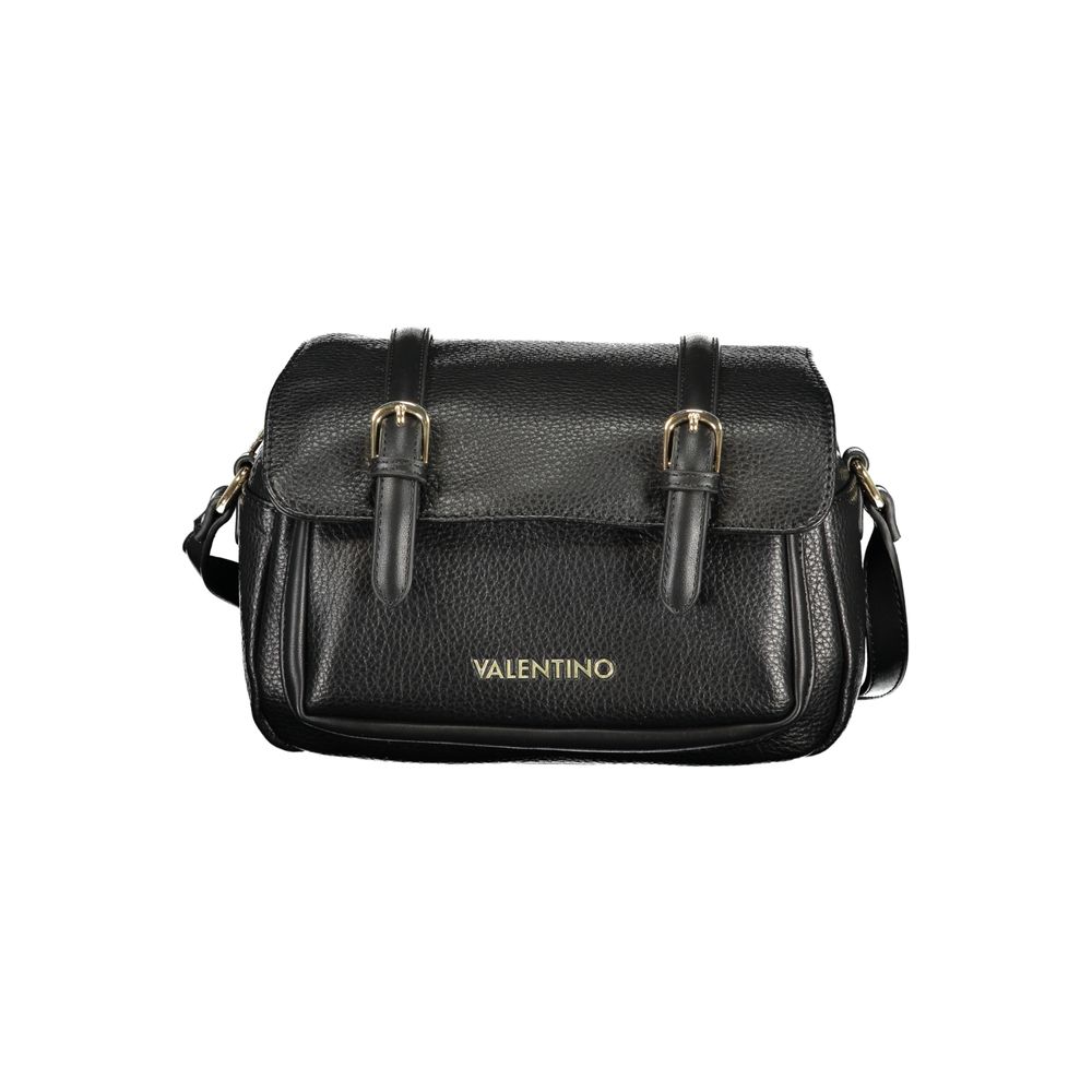 Shoulder Handbag by Mario Valentino for women in polyethylene black features a ornamental silhouette, showcasing a secure snap & zipper, ample external-pockets & internal-pockets, and ornamental shoulder-strap & adjustable-strap for a sophisticated look.