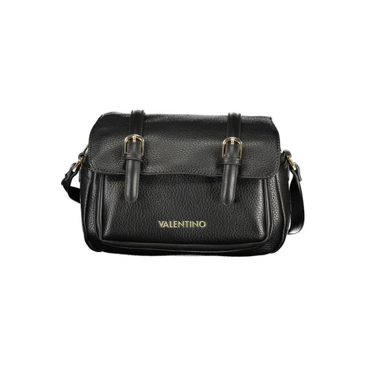 Shoulder Handbag by Mario Valentino for women in polyethylene black features a ornamental silhouette, showcasing a secure snap & zipper, ample external-pockets & internal-pockets, and ornamental shoulder-strap & adjustable-strap for a sophisticated look.