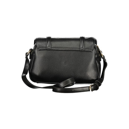 This Shoulder Handbag by Mario Valentino for women in polyethylene and black presents a sculptural silhouette featuring a secure snap & zipper, ample external-pockets & internal-pockets, and versatile shoulder-strap & adjustable-strap for a sculptural finish.