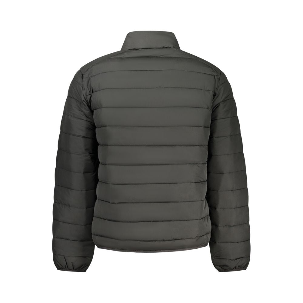 Overcoat by Fila for men in polyester black & print presents a luxurious silhouette, showcasing a luxurious and sophisticated pockets for a premium, luxurious look.