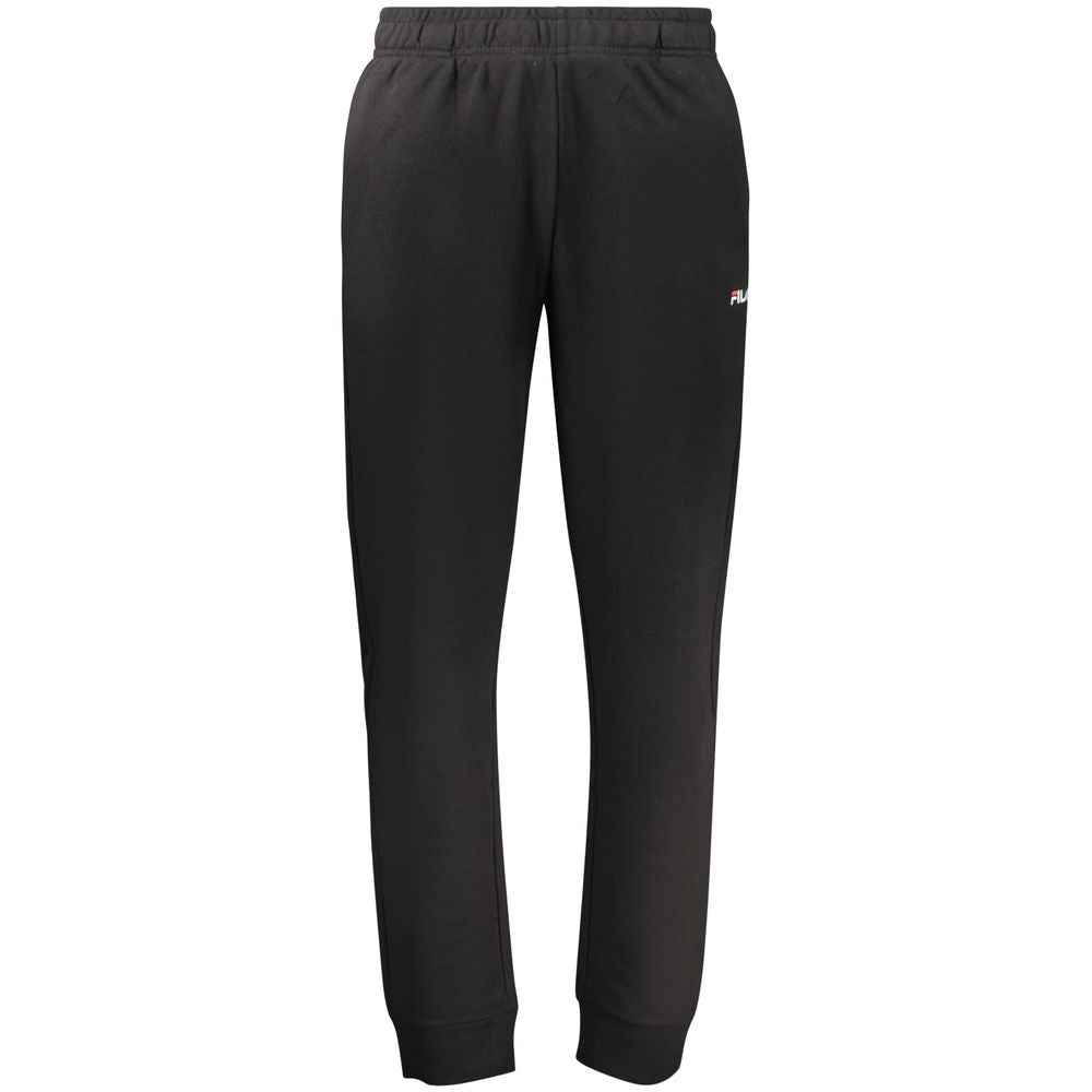 Joggers by Fila for men in organic cotton black features an refined tailoring silhouette, showcasing a premium with a and long cut for a refined tailoring look.