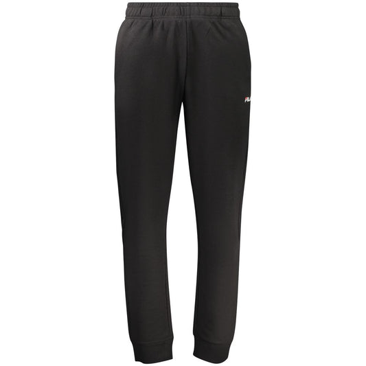 Joggers by Fila for men in organic cotton black features an refined tailoring silhouette, showcasing a premium with a and long cut for a refined tailoring look.