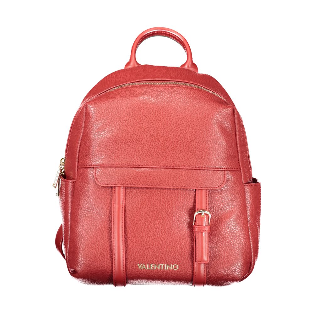 Backpack by Mario Valentino for women in polyethylene red presents a stately Polyethylene Backpack design, showcasing a secure zipper with ample built-in-compartments, external-pockets & internal-pockets and versatile handle, backpack-strap & adjustable-strap for a stately finish.